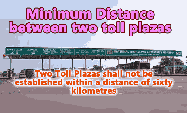 Minimum Distance between two toll plazas